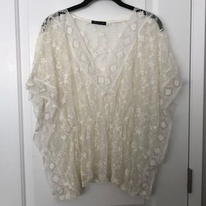 Beach/Swim Lace Cover Up Top by Jella Couture